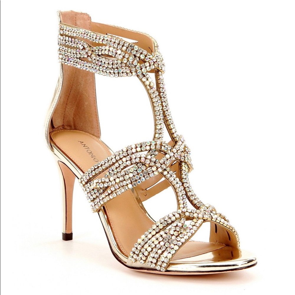 Antonio Melani Gold Sequin Heels